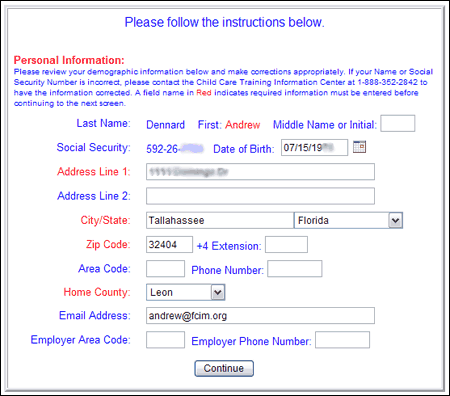 Registration Information